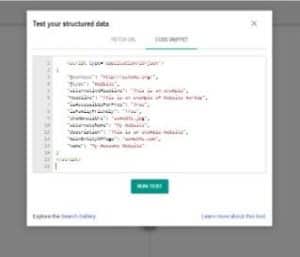 Testing your structured data using the Google Structured Data Testing Tolol