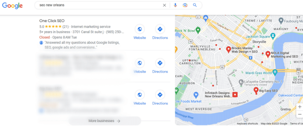 google map pack