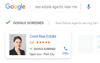 google screened for real estate