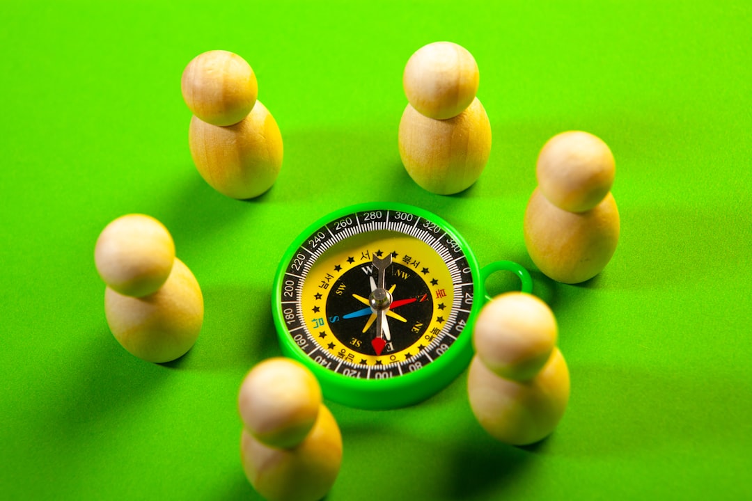 A minimalist, brightly lit compass with its needle pointing in multiple directions, illustrating the paradox of local search rules being rewritten by AI.
