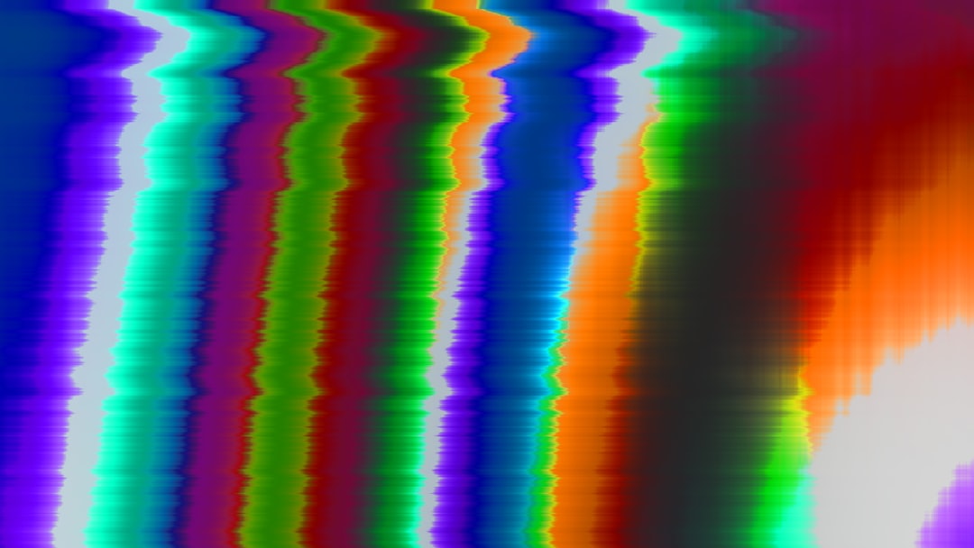 A chaotic yet beautiful abstract image of a digital glitch, with distorted pixels and vibrant, corrupted color bars, representing the concept of signal collapse and data failure.